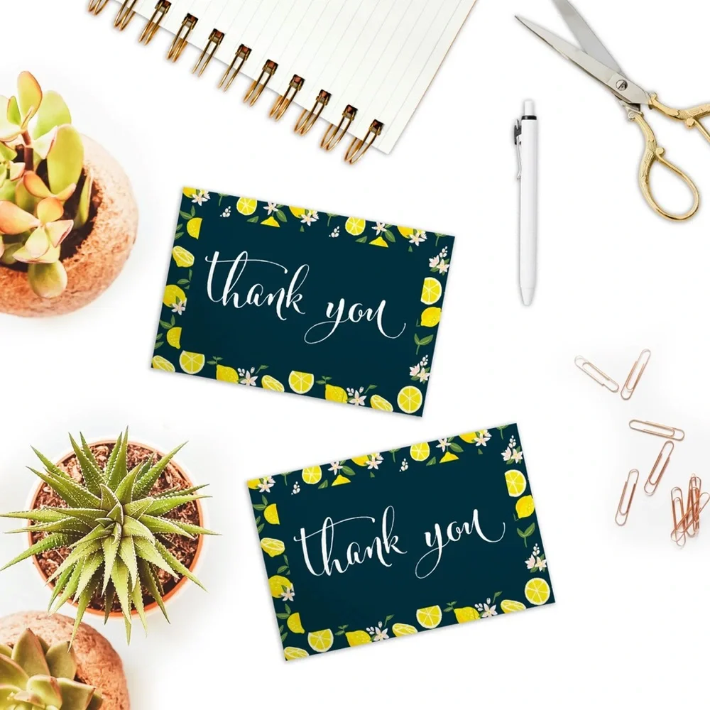 25 Pack 4X6 Lemon Thank You Cards PRICE IS FIRM - Picture 3 of 5